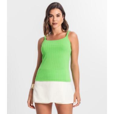 Imagem de Blusa Feminina De Alça Select Verde - Infinita Cor, G, Verde