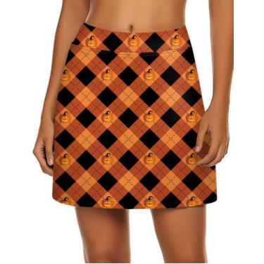 Imagem de Saia Ekouaer com estampa de Halloween Tummy Control Active M