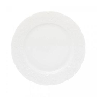 Imagem de Prato Fundo 22cm Sopa Limoges Vendange Branco Porcelana Decorada Luxo 