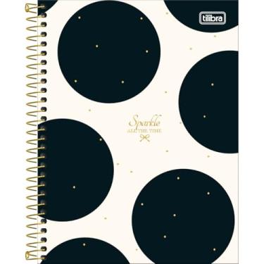 Imagem de Tilibra - Caderno Espiral Capa Dura Colegial 1 Matéria West Village 80 Folhas - Fundo Branco Bolas Grandes