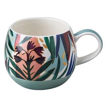 Imagem de GRFIT Caneca moderna xícara de café de grande capacidade copo de cerâmica copo de água para escritório em casa adequado para escola sala de estar sala de lazer caneca de café (cor: latão)