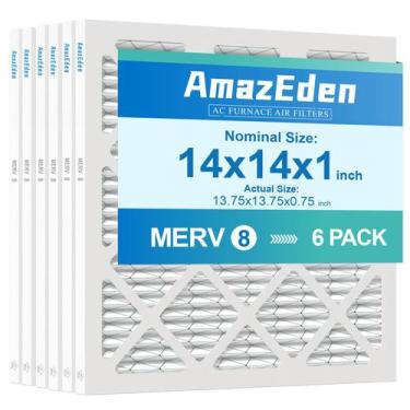 Imagem de Filtro de ar AmaZeden 13,75 x 13,75 x 1,9 cm MERV 8, pacote com 6