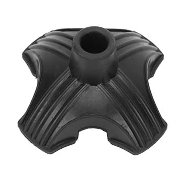 Imagem de Generic Pontas de Borracha Quádruplas Cana Substituição, Preto Universal Resistência do Deslizamento Ponta Cana do Apoio Quadrilátero Engrossado para Bastões