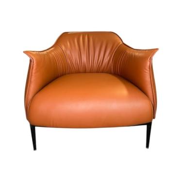 Imagem de Poltrona Confortável Estofada em Couro PU Caramelo