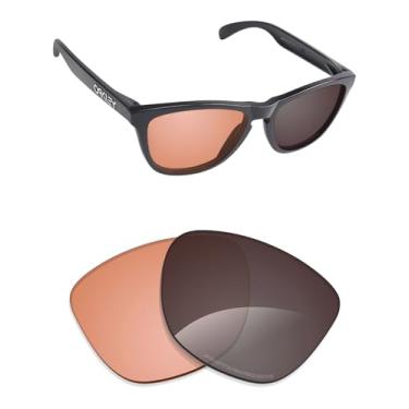 Imagem de Alphax Lentes de reposição Adapt Orange fotocromáticas não polarizadas para óculos de sol Oakley Frogskins OO9013
