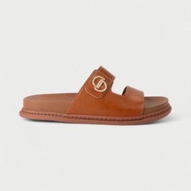 Imagem de Chinelo Papete Dakota Com Detalhe Em Strass Caramelo, Caramelo, 38