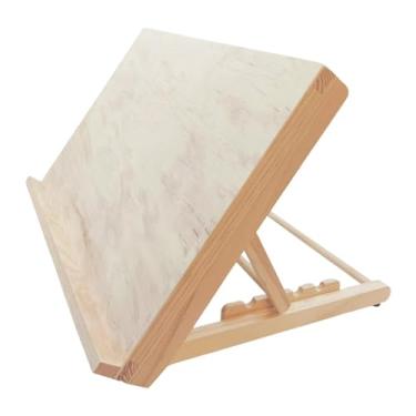 Imagem de UGPLM Cavalete de mesa para pintura, prancheta de desenho, suporte de madeira para exposição, prancheta de desenho para adultos, pintores iniciantes, 45cmx30cm