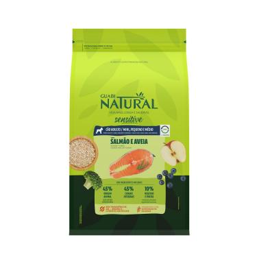 Imagem de Ração Guabi Natural Sensível Cães Adultos Porte Mini, Pequeno e Médio Salmão e Aveia 10,1Kg
