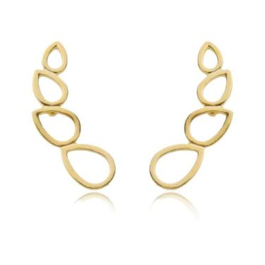 Imagem de Brinco Ear Cuff Quatro Gotas Banhado a Ouro 18k - Work Semijoias