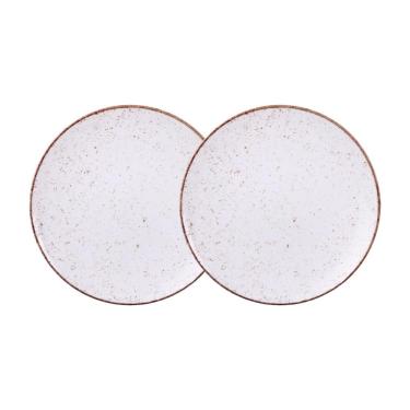 Imagem de Jogo de Pratos Rasos Grande Rústico 2 Peças 28cm Porcelana Tramontina