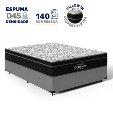 Imagem de Cama Box com Colchão de Espuma D45 Ortobom Airtech Ortopillow 150 Casa