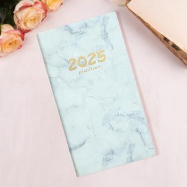 Imagem de Calendário de bolso portátil 2025 para bolsas, agenda mensal de bolso, páginas de notas de tamanho pequeno