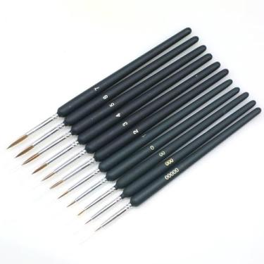 Imagem de Conjuntos de pincéis artísticos – 11 pincéis premium para guache, aquarela, óleo, rosto, unhas e pintura rupestre