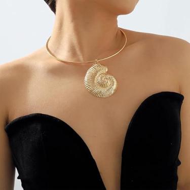 Imagem de Colar dourado com detalhes texturizados, joia inspirada no litoral para mulheres, acessórios com pingente com tema de praia, corrente leve em camadas para uso diário ou ocasiões especiais, Medium