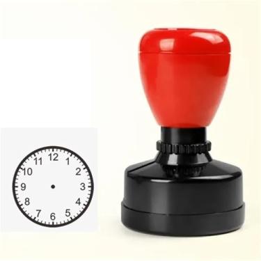 Imagem de Carimbo de hora, aprenda a hora olhando as fotos, use carimbos para relógios de alunos e professores