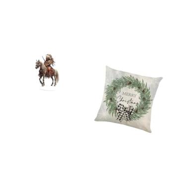 Imagem de Vaveren Ornamento de Cavaleiro Acrílico, Peça Central de Mesa, Decoração de Mesa à Prova D'água com Base para Casa, Capa de Almofada de Natal, Capa de Alm