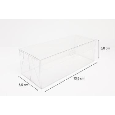 Imagem de 25 Caixas Acetato 13,5x5,5x5,8 transparente cristal 0,21mm - Carraschi