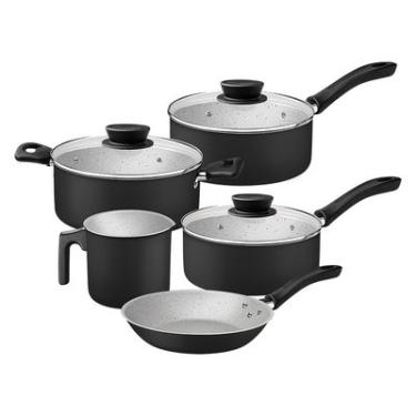 Imagem de Conjunto de Panelas Tramontina Linz 5 Peças Preto