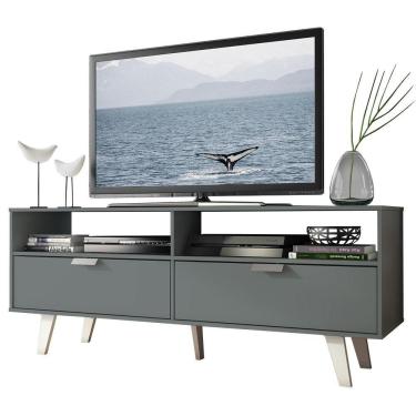 Imagem de Rack TV Até 55 Polegadas Oslo com 2 Portas Cinza Madesa