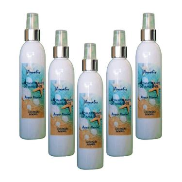 Imagem de Kit 5 Aromatizador Ambientes Aroma Acqua Marine Frasco 200Ml
