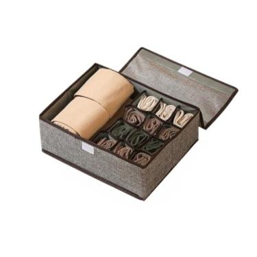 Imagem de Caixa Organizadora De Gaveta Com Divisórias, com Tampa, Anti Poeira, Multiuso Para Peças Intimas, Meias, Calcinha(Tamanho M - 3 PÇ)