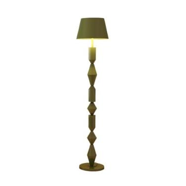 Imagem de Luminária de chão Luminária de chão verde para sala estar ao lado do sofá, escritório, quarto, luminária vertical com abajur ferro