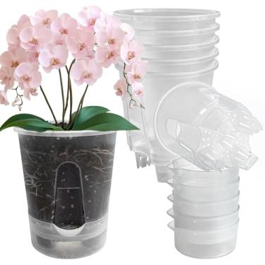 Imagem de Cdd's Path Conjunto de 5 vasos de irrigação automática de 15 cm, vasos de plantas com furos para plantas internas/externas, vaso com orifício de irrigação/reservatório e tubos de ar, vasos de mudas
