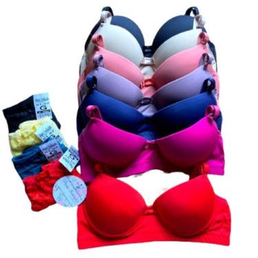 Imagem de Kit 10 Sutiã C/ Bojo e 5 Calcinhas Revenda - Pura Sedução/Zilook, G