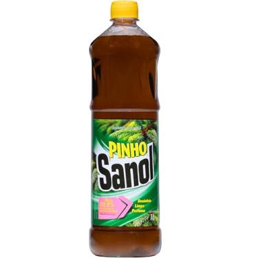 Imagem de Sanol Desinfetante Líquido Para Uso Geral Pinho Original 1 Litro Marrom