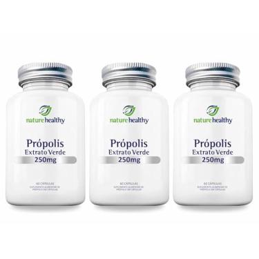 Imagem de COMBO c/ 3 - PRÓPOLIS EXTRATO VERDE 250MG c/ 60 NATURE HEALTHY