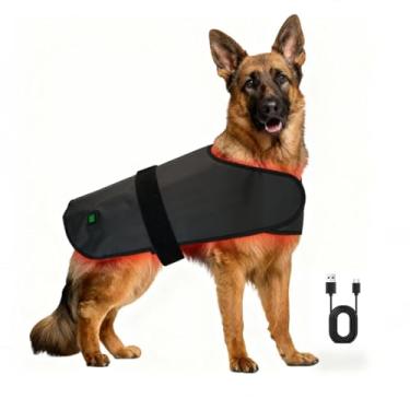 Imagem de Cinto de Terapia com Luz Vermelha para Animais de Estimação – Faixa de Aquecimento Infravermelho de 660nm e 850nm para Cães e Gatos, Cinta Lombar Ajustável com 74 LEDs, 3 Modos,USB-C,Temporizador (Cinto de luz vermelha tamanho M)