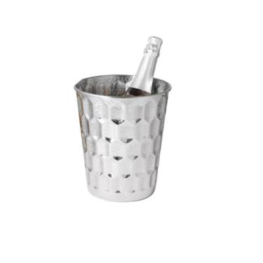 Imagem de Balde de gelo de aço inoxidável bicamada preservação do calor isolamento frio bonito KTV champanhe vinho tinto cerveja gelo bloco de gelo balde comercial (prata)