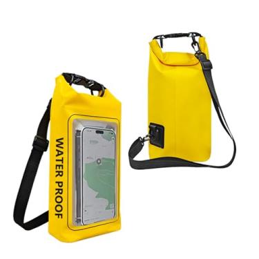 Imagem de Bolsa Desportiva de Tela Saco Seco 2L com Cinto Ombro Removível e Design Rolamento Superior para Equipamento Trekking Derivação Rafting Surf Camping