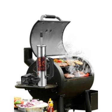Imagem de Gerador avançado de fumaça fria 2025, tubo para atualização de defumador de pelotas, acessório de defumador para grelhar a gás, elétrico portátil sem fio, fumo quente ou frio: Serve para Weber