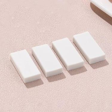 Imagem de Borrachas brancas grandes, pacote com 4 borrachas de lápis para correção limpa