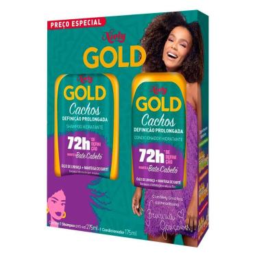 Imagem de Shampoo Niely Gold Cachos Definição Prolongada 275ml e Condicionador Niely Gold Cachos Definição Prolongada 175ml