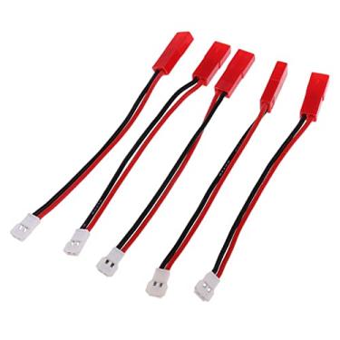 Imagem de barenx 5 cabos de plugue JST conector fêmea macho 100 mm 10 cm para helicópteros de bateria RC