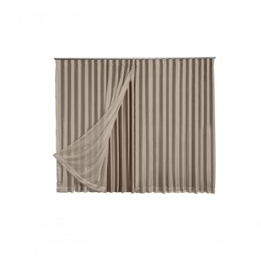 Imagem de Cortina Blackout Com Voil 2,80x2,30 Para Trilho Suíço avelã