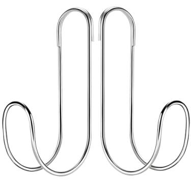 Imagem de LUMINFLY Suporte de mangueira para uso externo, 2 peças de aço inoxidável, gancho de armazenamento de jardim, resistente, torneiras mais adequadas, perfuração não necessária, clima resistente