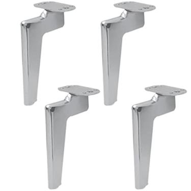 Imagem de 4 peças de pernas de móveis, pernas de mesa de estilo industrial moderno, pernas de móveis de metal DIY, pernas de sofá, pernas de mesa de café, pernas de cama, pernas de armário de TV (15 cm/5,91 pol