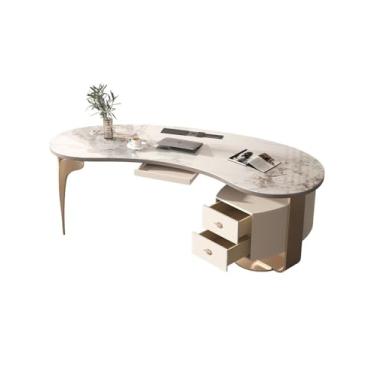 Imagem de Mesa de escritório, mesa de jogos, mesa de computador, mesa de ardósia, moderna, simples, leve, luxuosa, casa, quarto, mesa de jogos, minimalista, brilhante, bancada, pequeno apartamento, computador