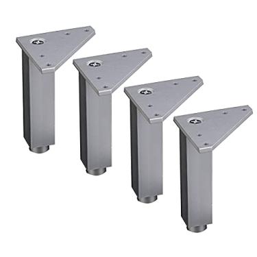 Imagem de ZJYWMM 4 peças de pernas de móveis ajustáveis de metal pernas de mesa pés de móveis de liga de alumínio pés de cozinha substituição de móveis pernas de sofá pernas de sofá mesa pernas armários de cama