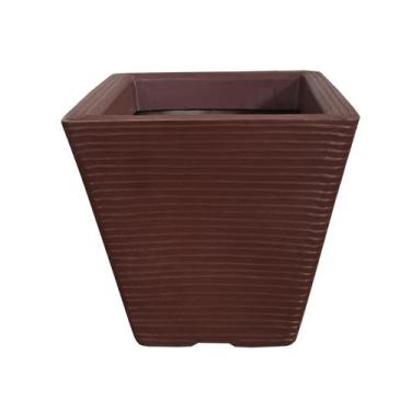 Imagem de Vaso De Flor Planta Quadrado Polietileno 30X30 Cm Chocolate - Foster P