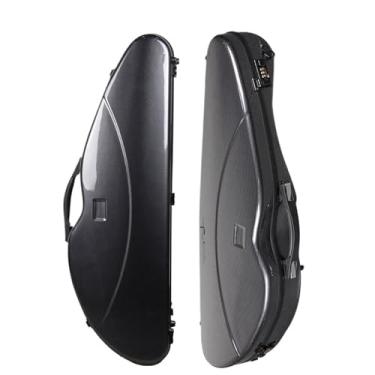 Imagem de Estojo De Violino De Fibra De Carbono Leve E Portátil, Bolsa De Violino Triangular 4/4 Resistente À Compressão, Bolsa De Ombro Estojo para instrumento de violino(Black)