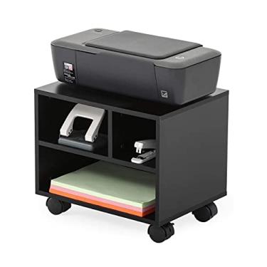 Imagem de Mesa de impressora Gabinete de impressora de madeira Armário de arquivo de escritório Armário lateral de armário baixo com porta removível mesa de escritório armário de arquivo armazenamento e