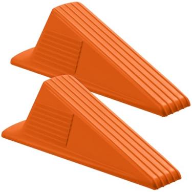 Imagem de Frienda 2 batentes de porta jumbo para serviço pesado alto até 5 cm de altura cunha TPR grande cunha empilhável grande borracha batente de porta para hotel tapete de madeira concreto e azulejo