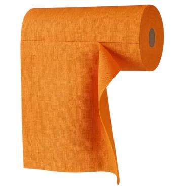 Imagem de Rolo de Microfibra Com Panos Roll 30x30cm 200GSM Amarelo (C/ 12 Panos) produtos de limpeza para Limpeza Geral, Lavável e Reutilizável(Laranja)