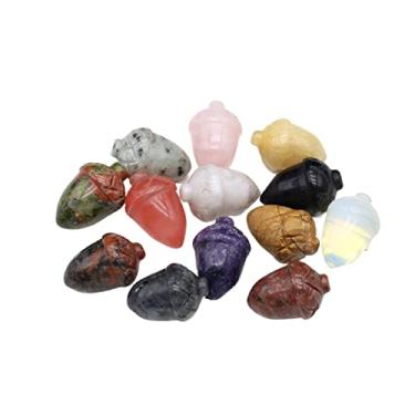 Imagem de URMIBDAI Cheio de textura 5-10 peças estatuetas de plantas naturais pedras de cristal esculpidas pedras preciosas esculpidas decoração de quarto (tamanho: 5 peças)
