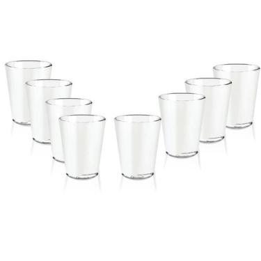 Imagem de Kit 8 Copos Shot Tequila Acrílico Transparente 70ml - Krystalon