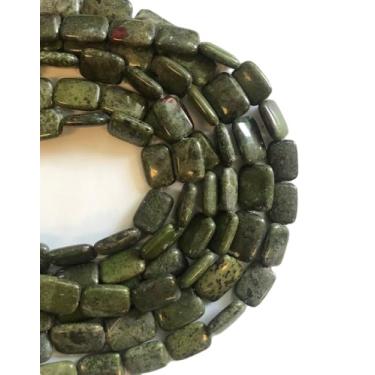 Imagem de Lady Works Fio de pedra natural turquesa verde de 33 cm, contas lisas retangulares de 25 x 18 x 7 mm para fazer joias DIY | Beads_04542